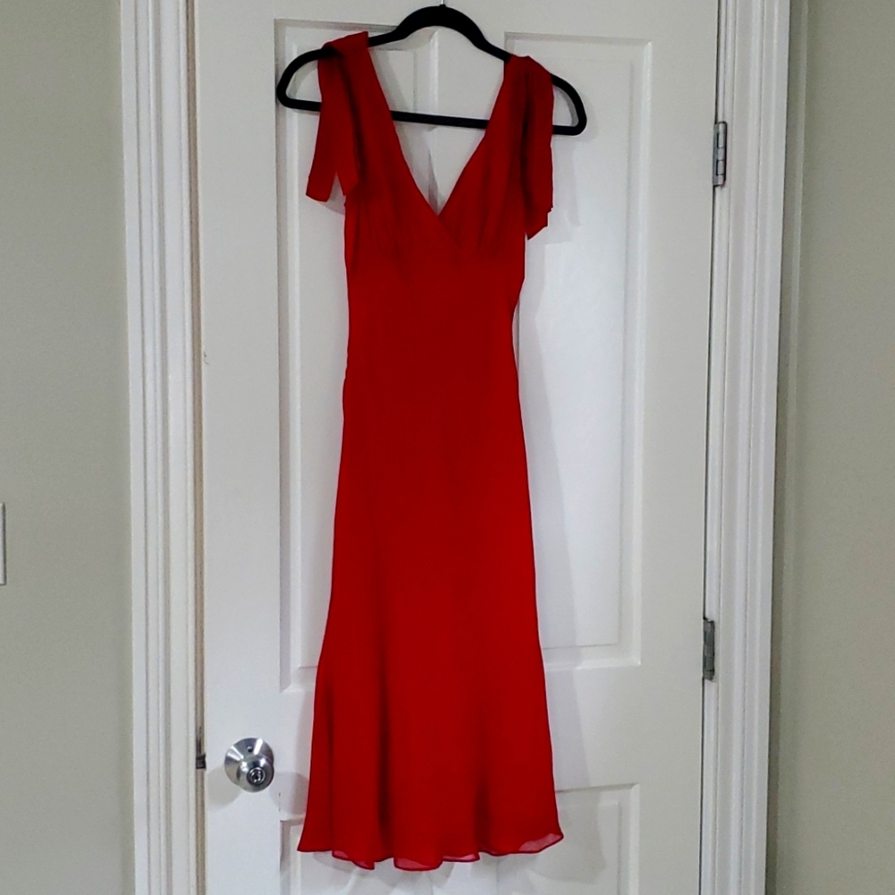 Womens silk midi dress